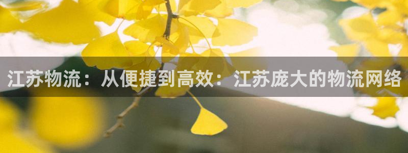 28圈怎么注册下载：江苏物流：从便捷