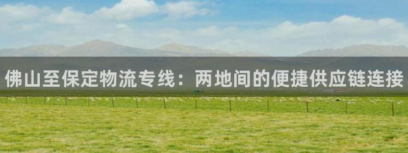 28圈登录用户名登录不上：佛山至保定物流专线：两地间的便捷供