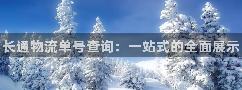 28圈现在狂杀：长通物流单号查询：一